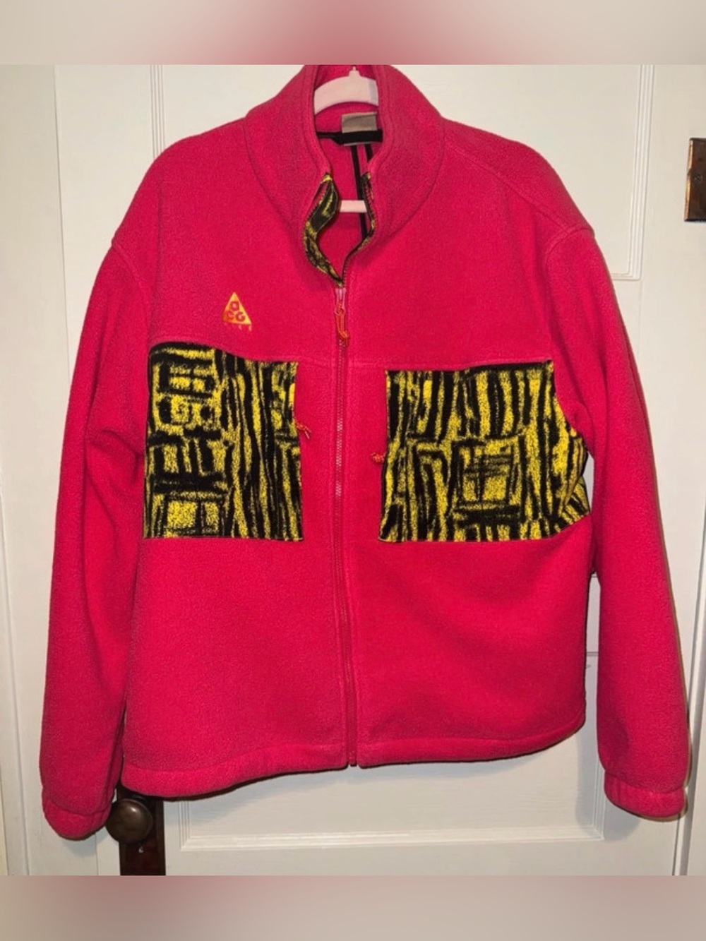 Nike ACG Microfleece Zip Up Sherpa Jacket Rush Pink Opti
Yellow Men's Medium